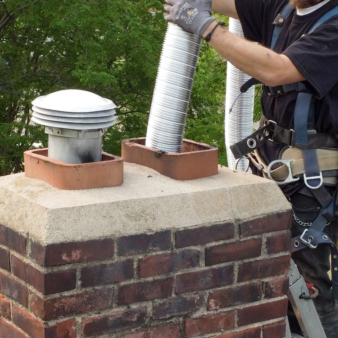 Installing chimney liners in Winchester, MA