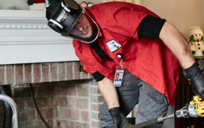 Technician performing video inspection