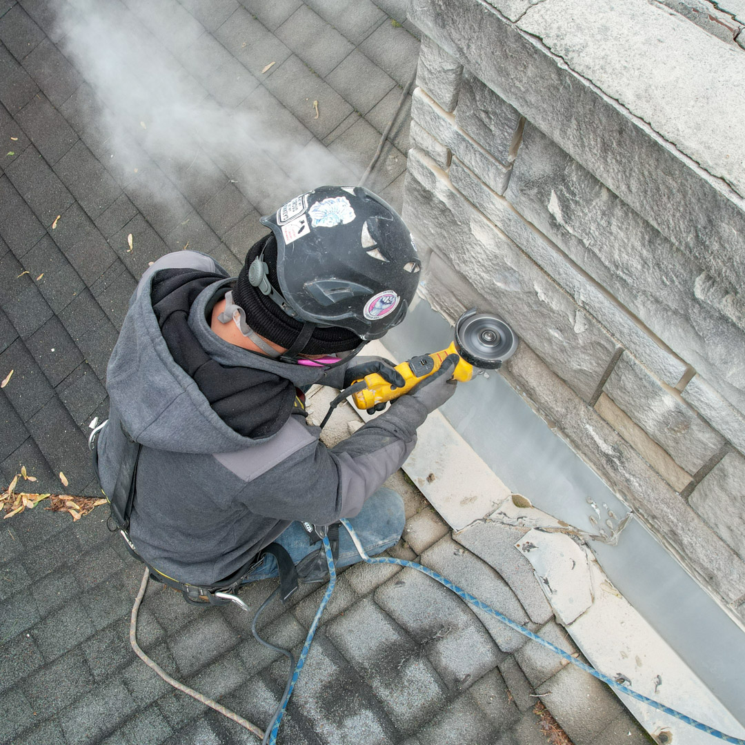 Chimney tuckpointing and brick replacement in Groton & Ayer, MA