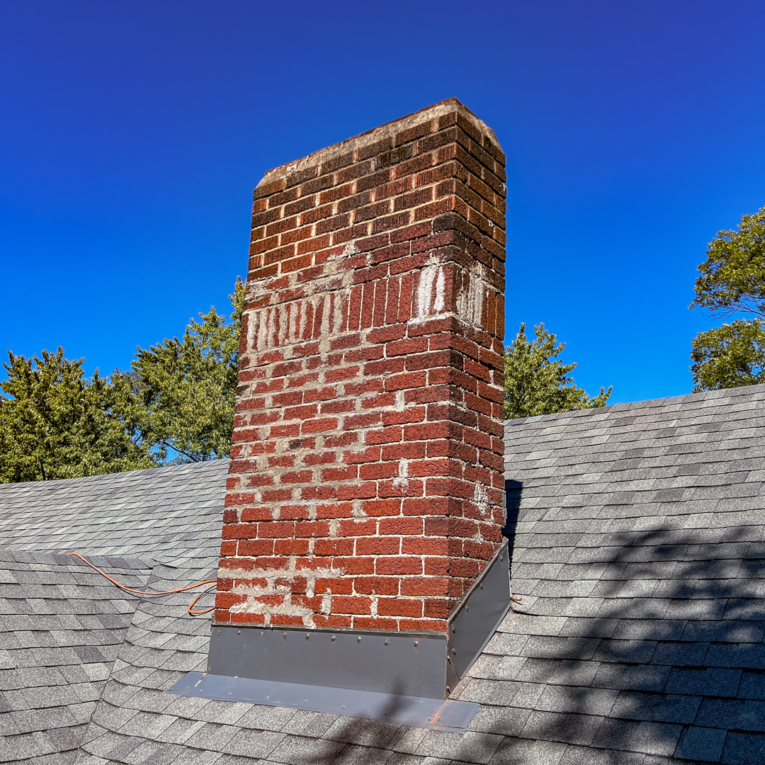 Removing white staining from chimneys in Winchester & Littletown, MA