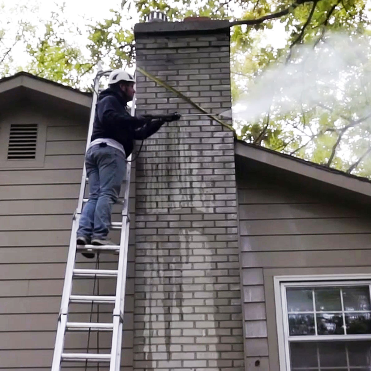 Chimney Pressure cleaning in Beverly and Pepperell MA
